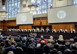 La Corte Internacional de Justicia, reunida en La Haya.