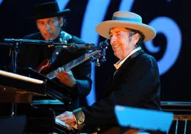 Bob Dylan durante una actuación