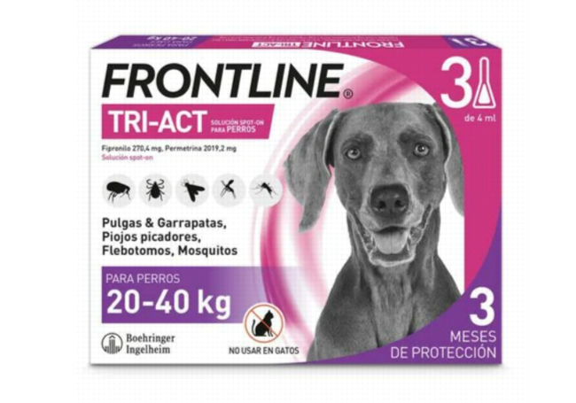 PIPETAS ANTIPARASITARIAS TRI-ACT DE FRONTLINE PARA PERROS. MER558877_M