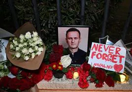 Homenajes a Alexéi Navalni.