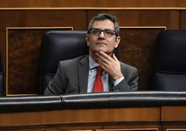 El ministro de Justicia, Félix Bolaños, en el Congreso.