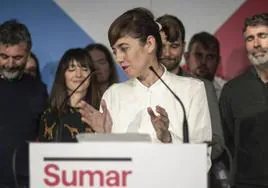 La candidata de Sumar, Marta Lois, valora los resultados electorales.
