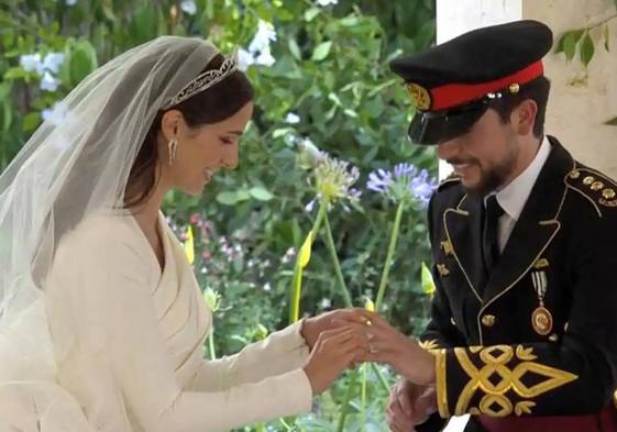 El día de la boda de la princesa Rajwa y el príncipe Hussein
