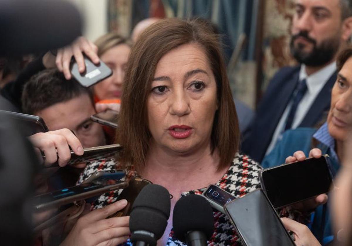 Francina Armengol, presidenta del Congres, antes de la reunión de la mesa