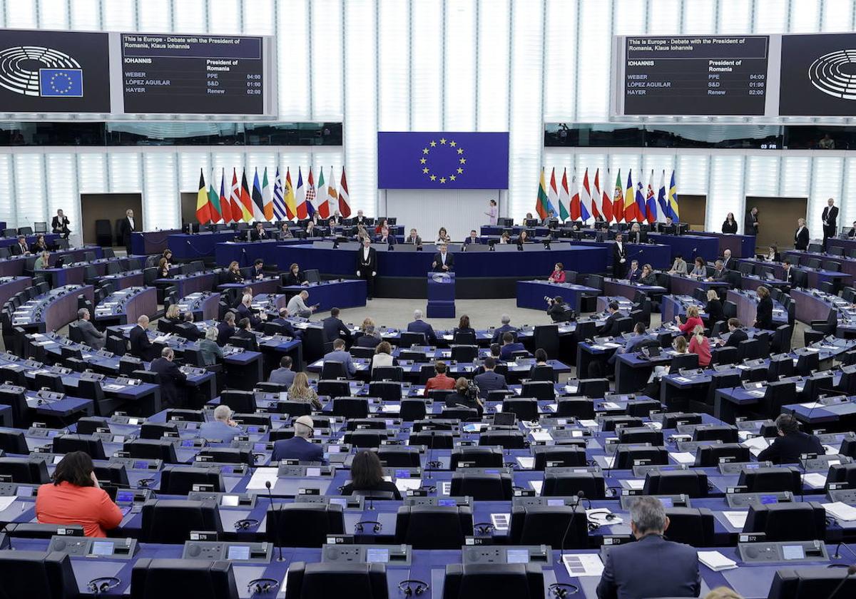 Pleno del Parlamento Europeo en Estrasburgo.