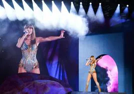 Taylor Swift durante el concierto que dio en Sídney
