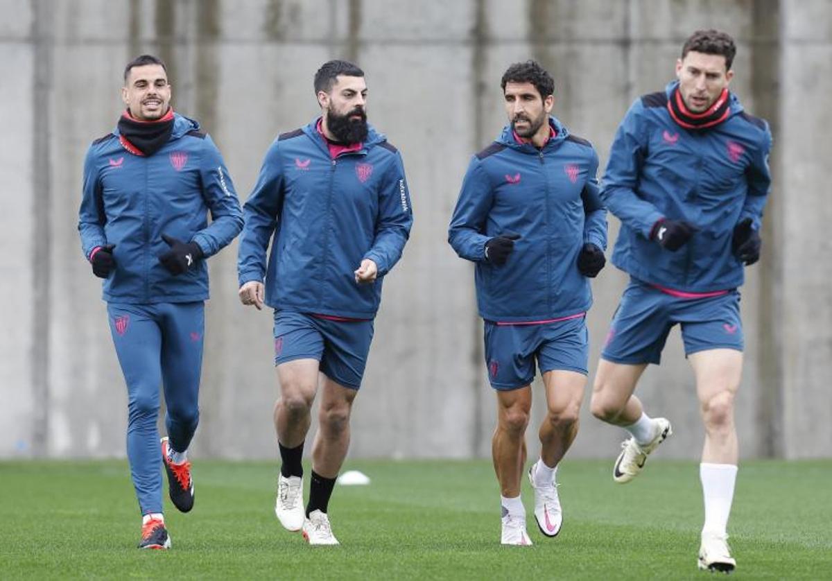 Eentrenamiento del Athletic de Bilbao para el partido de vuelta de semifinales de la Copa del Rey.