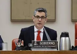 Félix Bolaños en la Comisión de Justicia del Congreso.