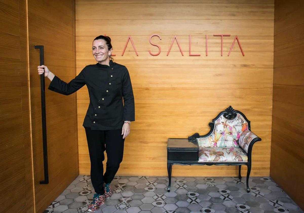 Begoña Rodrigo en el restaurante 'La Salita'.