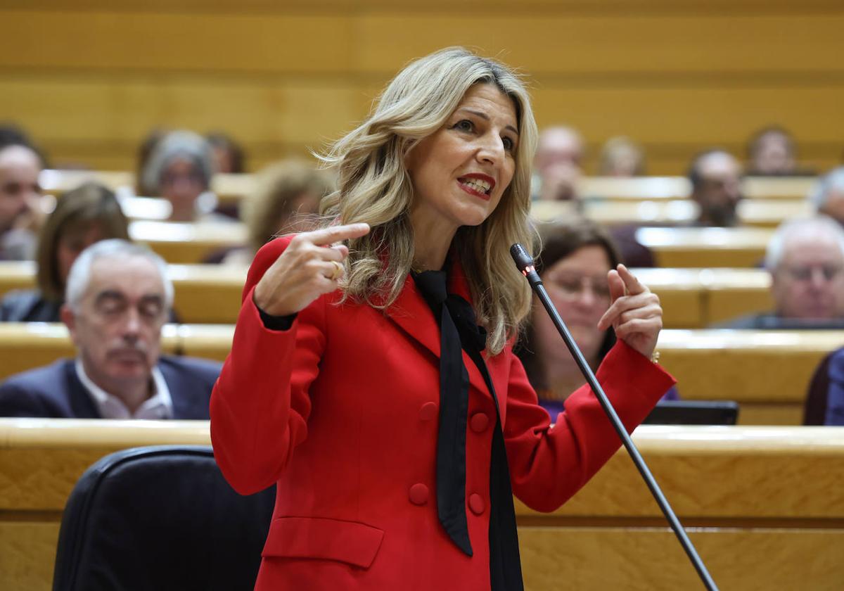 Yolanda Díaz interviene en el pleno del Senado