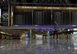 El aeropuerto de Fráncfort, completamente vacío, durante otra jornada de huelga celebrada en marzo de 2023.