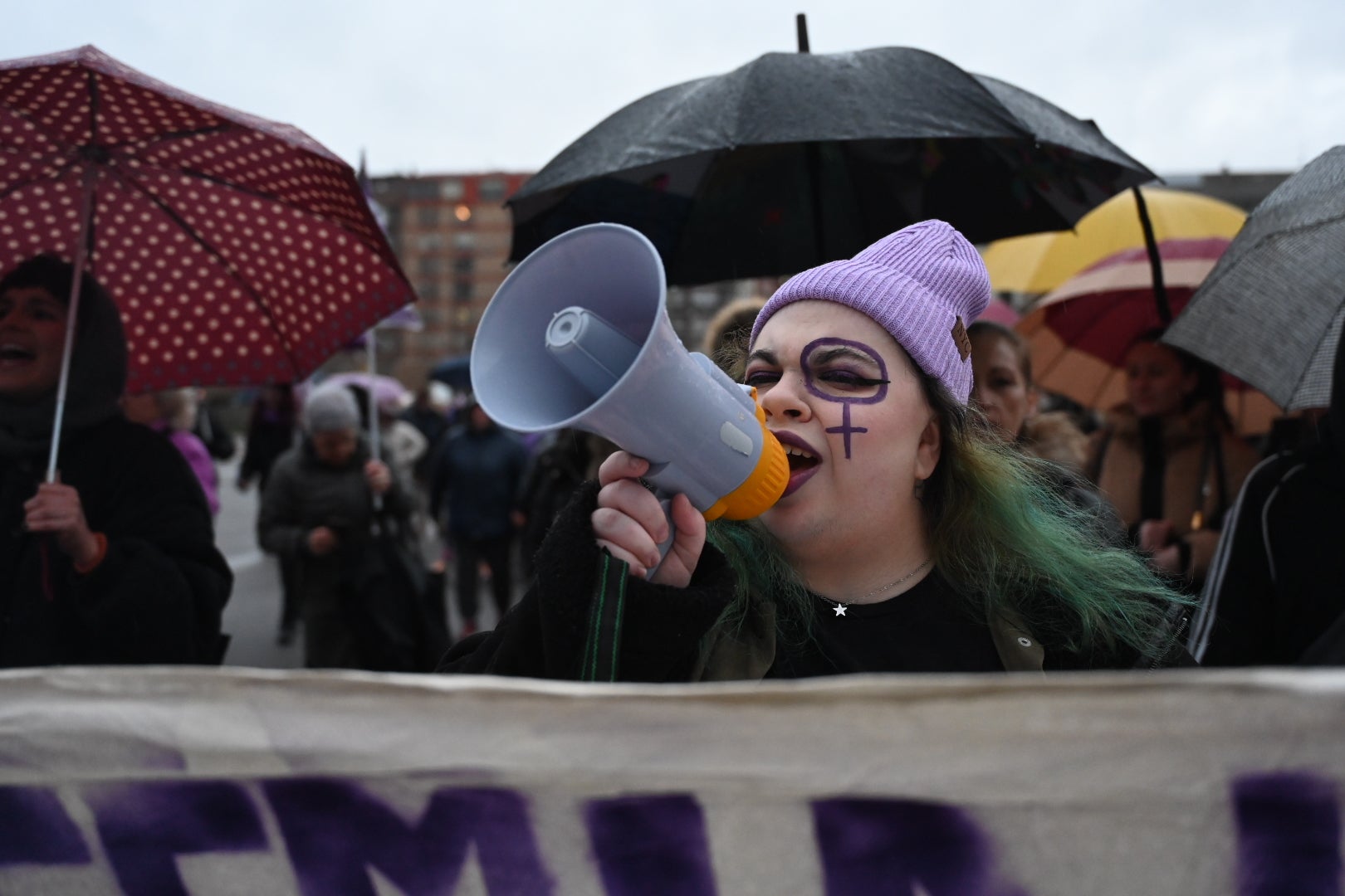 La marcha morada en León