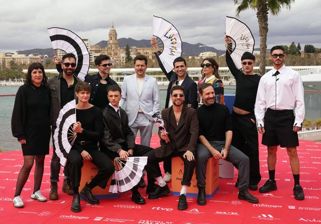 El equipo de 'Disco, Ibiza, Locomía' en el Festival de Málaga.