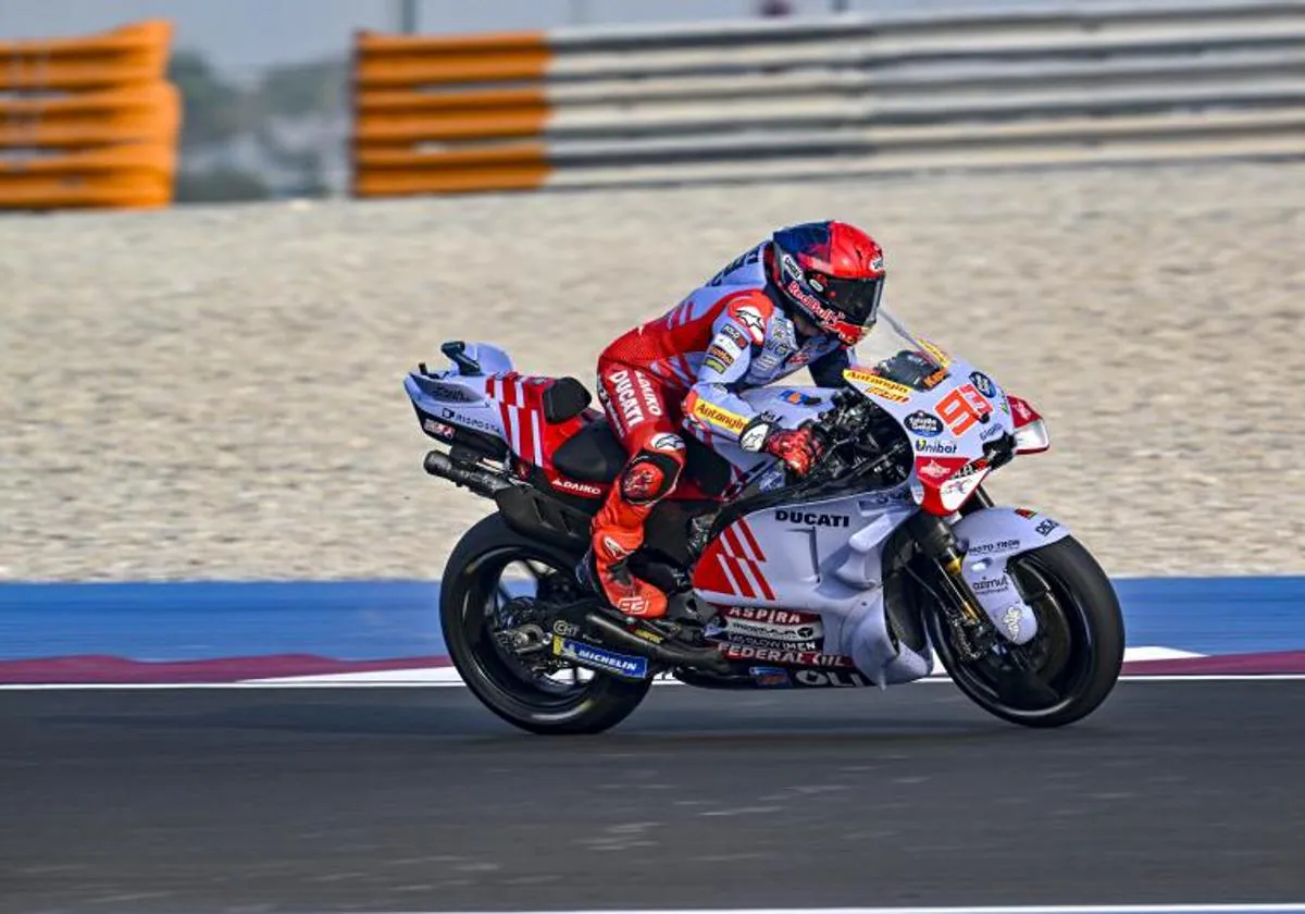 Marc Márquez, durante los primeros entrenamientos del GP de Catar en Losail.