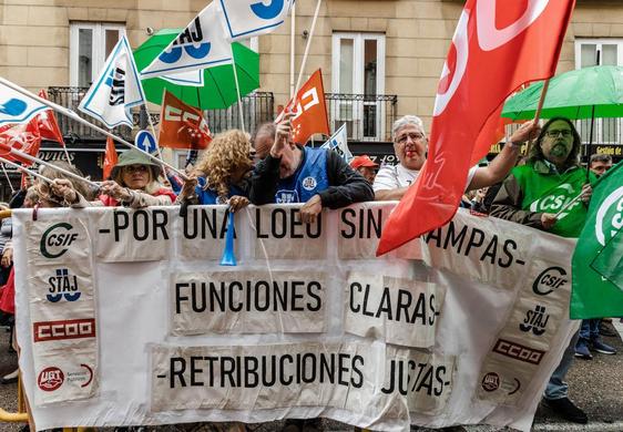 Manifestación de funcionarios en Madrid.