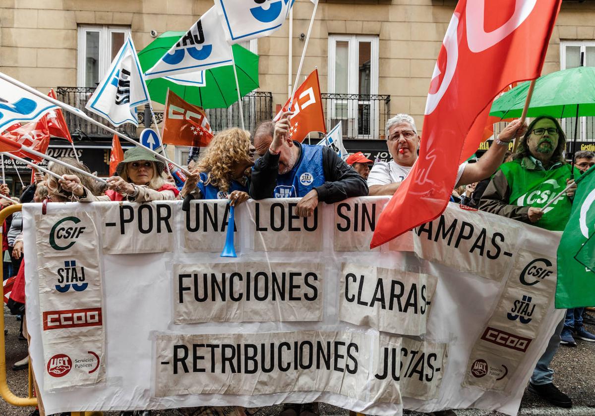 Manifestación de funcionarios en Madrid.