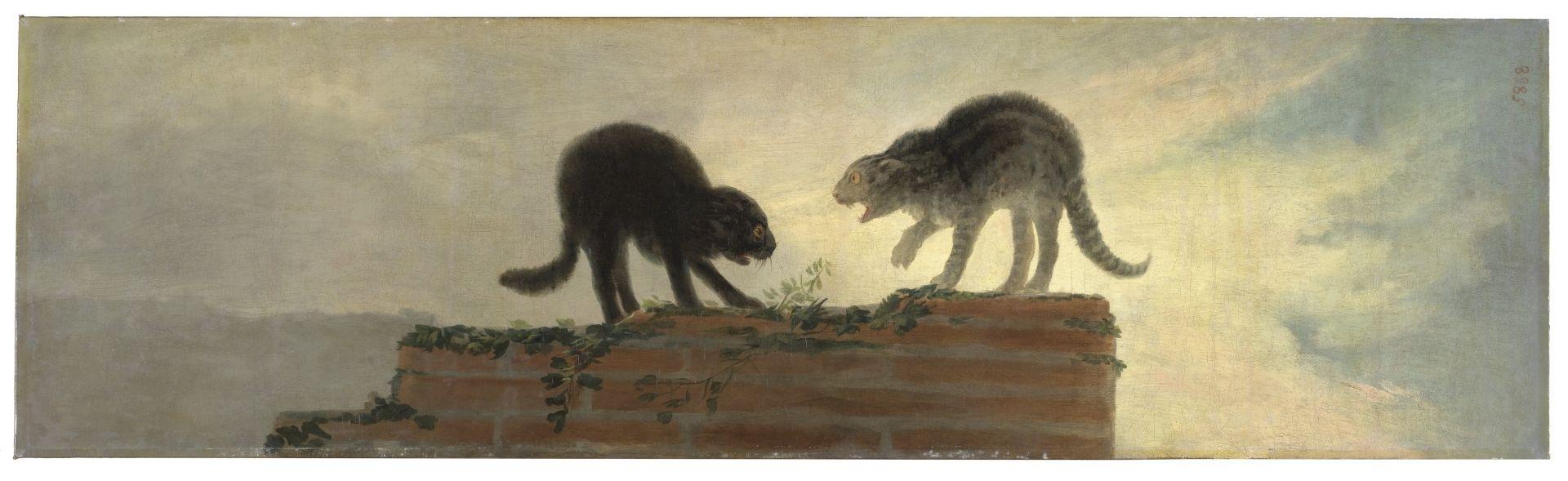 Riña de gatos, de Francisco de Goya. Estará del 8 de abril y 5 de mayo en la Casa del Reloj de Melilla.