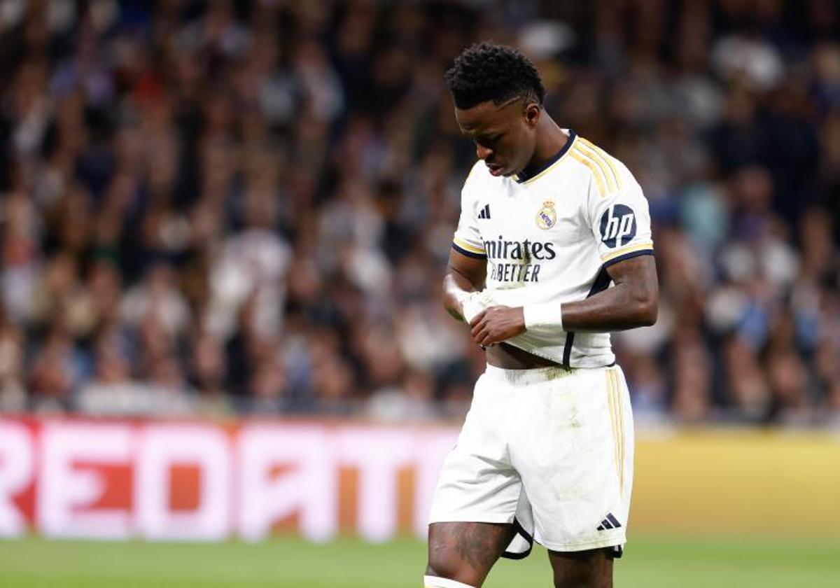 Vinicius, durante un partido de la presente temporada.