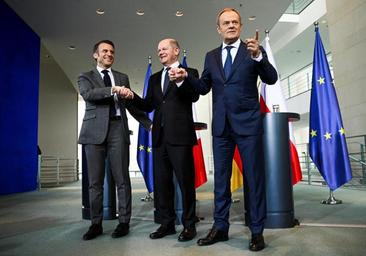 Scholz, Macron y Tusk anuncian la compra de armas para Ucrania