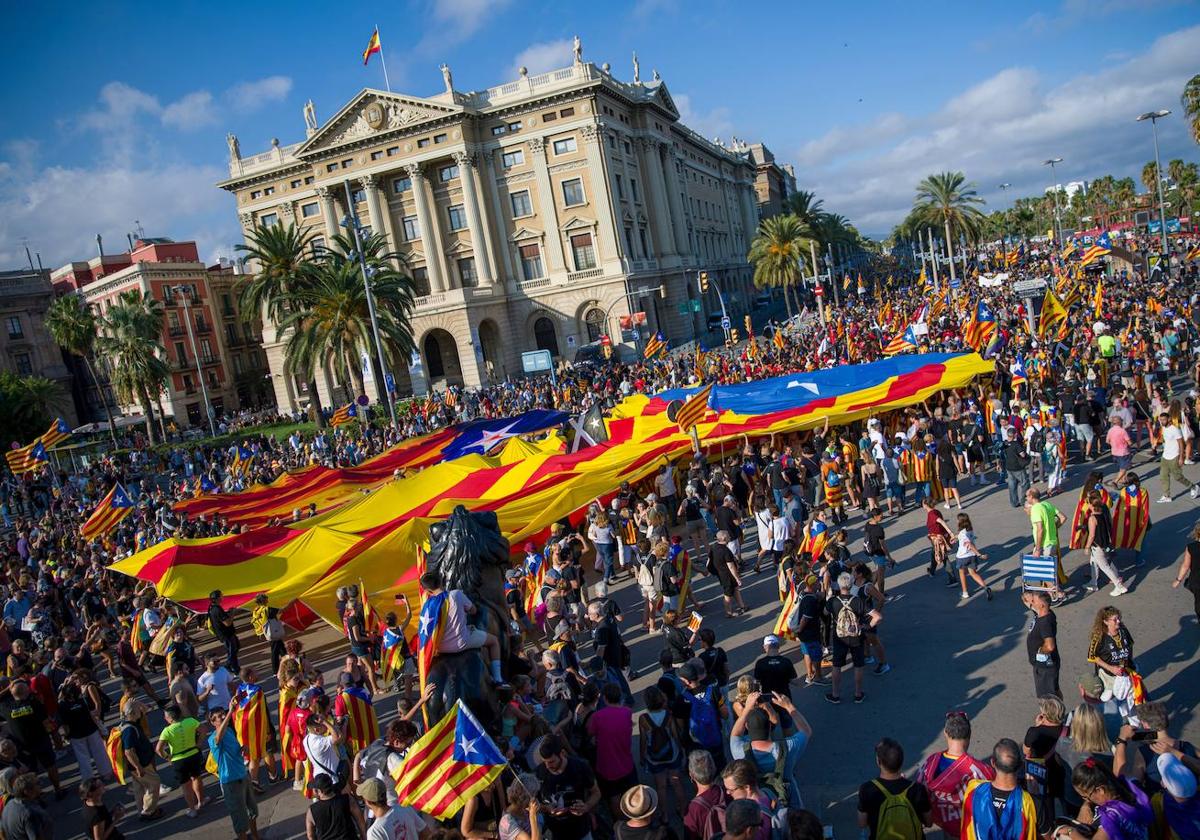 Manifestación de la Diada en 2022.