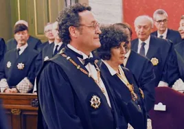 El fiscal general Álvaro García Ortiz y la teniente fiscal del Tribunal Supremo, Ángeles Sánchez-Conde, en la toma de posesión de ésta.