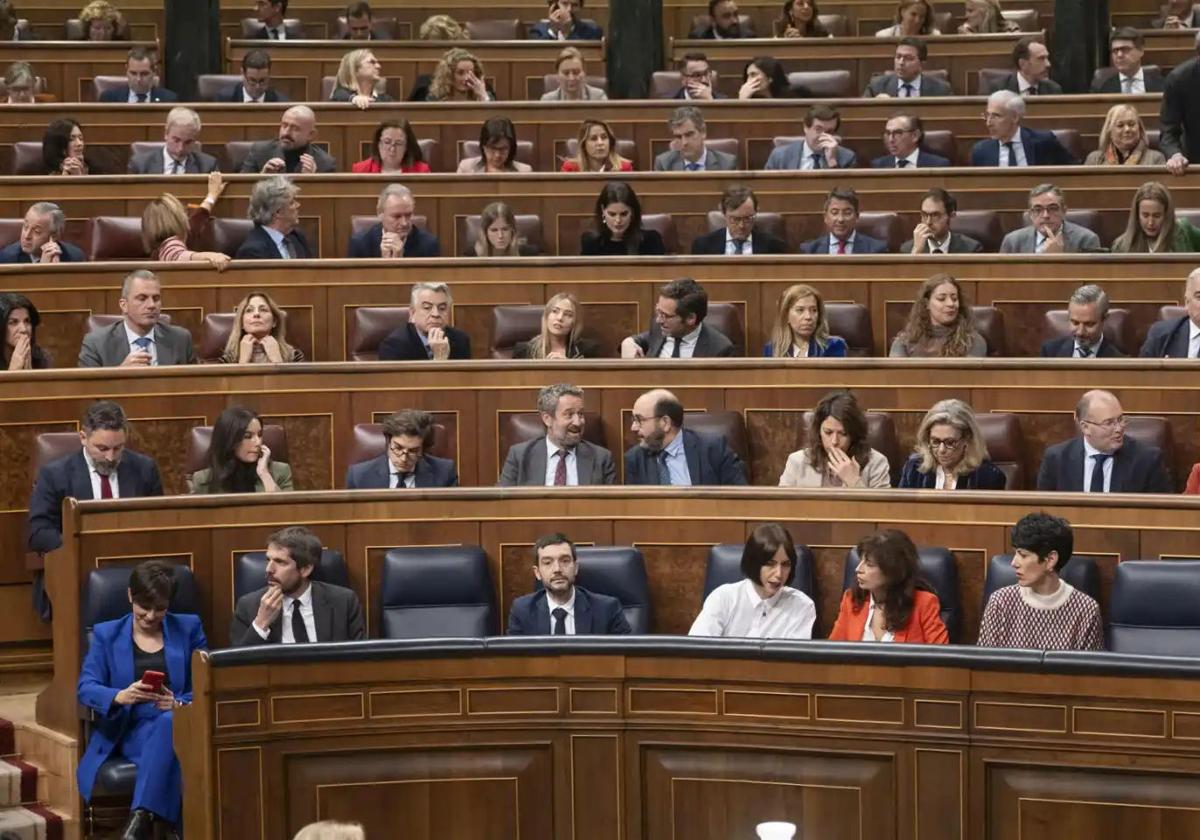 Una de las tribunas del Congreso de los Diputados en uno de los últimos plenos.