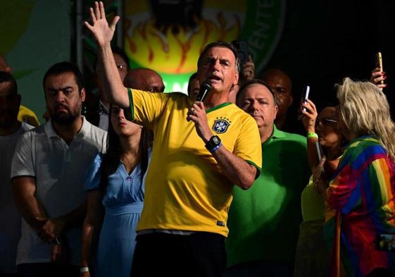 El ex presidente de Brasil, Jair Bolsonaro, en un acto el pasado sábado en Río de Janeiro.
