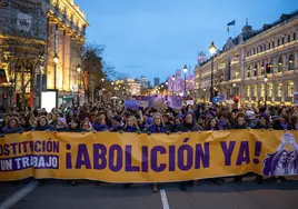 Grupos feministas piden el pasado 8-M la abolición de la prostitución en España.