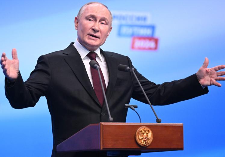 Putin, sorprendido de su victoria.