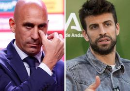 Luis Rubiales y Gerard Piqué.