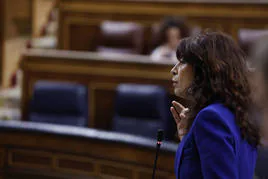 Ana Redondo, ministra de Igualdad en la sesión de control al Congreso