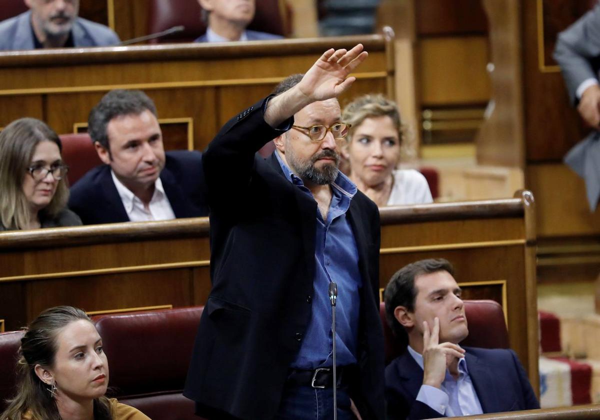 Juan Carlos Girauta, durante una intervención en el Congreso.