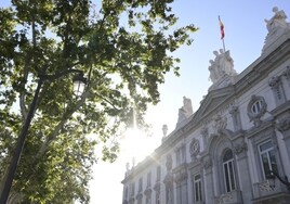 Fachada principal de la sede del Tribunal Supremo, en Madrid.