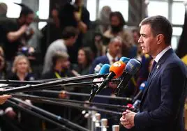 El presidente del Gobierno, Pedro Sánchez, este viernes en Bruselas.
