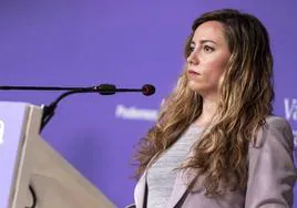 Rueda de prensa de la secretaria de Acción Institucional de Podemos, María Teresa Pérez