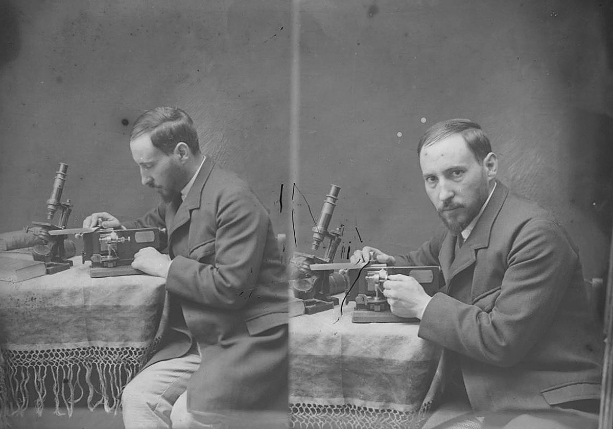 Autorretrato de Santiago Ramón y Cajal.