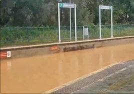 La línea inundada en Ciudad Real.