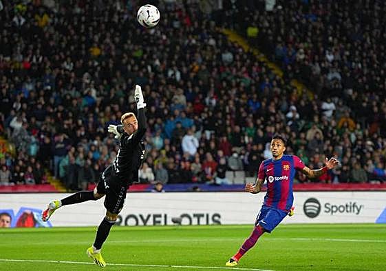 El gol de Raphinha en el apurado triunfo azulgrana ante Las Palmas