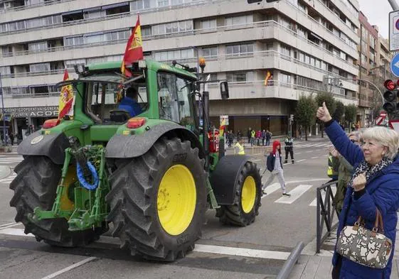 Manifestaciones de agricultores en Valladolid a mediados de marzo.