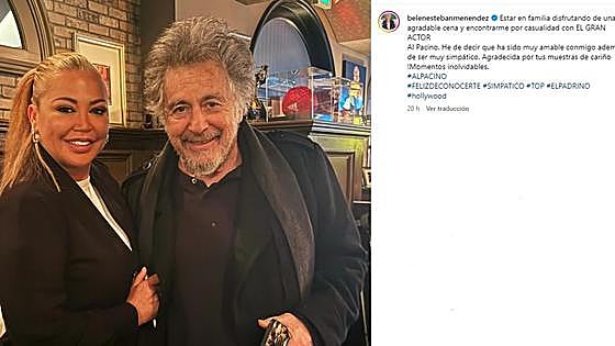 El sorprendente encuentro de Belén Esteban con Al Pacino