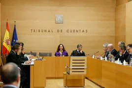 El Tribunal de Cuentas durante el juicio a Puigdemont por desvío de fondos públicos