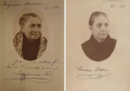 Engracia Herranz (izq.) y Carmen Esteban, las dos primeras trabajadoras del Banco de España, contratadas en 1901 como mozas encargadas del servicio de retretes.