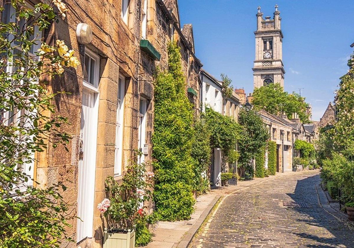 Circus Lane, en el barrio de Stockbridge, es una de las calles más bonitas de Edimburgo