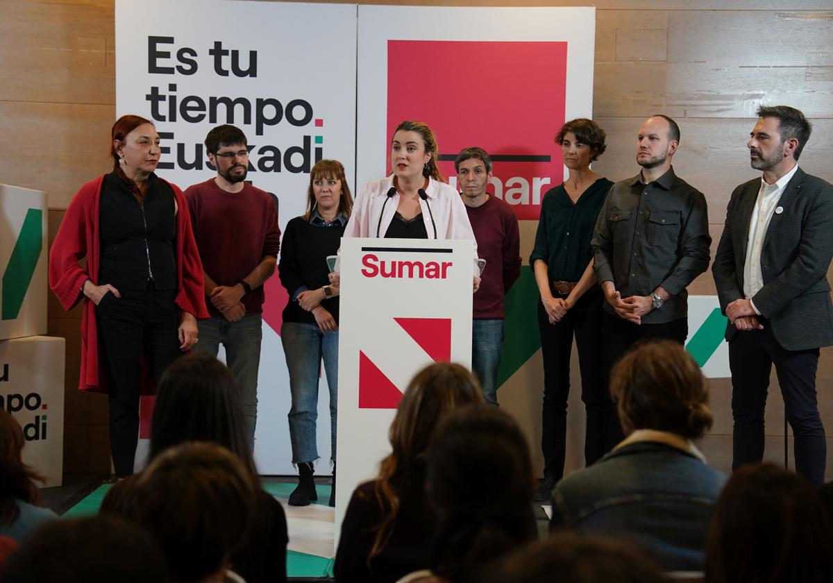 Alba García, candidata de Sumar, valora los resultados de su formación.