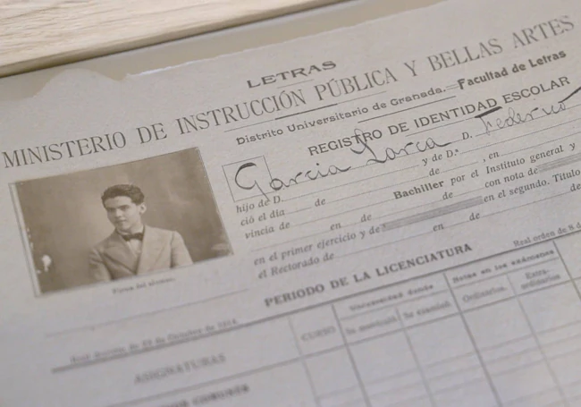García Lorca's University Record.