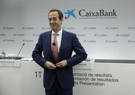 El consejero delegado de CaixaBank, Gonzalo Gortázar, este martes en Valencia.