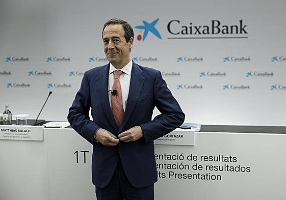 El consejero delegado de CaixaBank, Gonzalo Gortázar, este martes en Valencia.