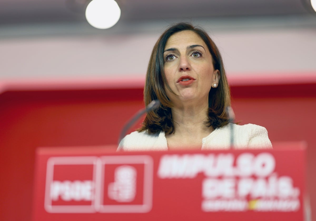 La portavoz de la Comisión Ejecutiva Federal del PSOE, Esther Peña