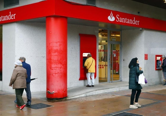 Una sucursal del Banco Santander.