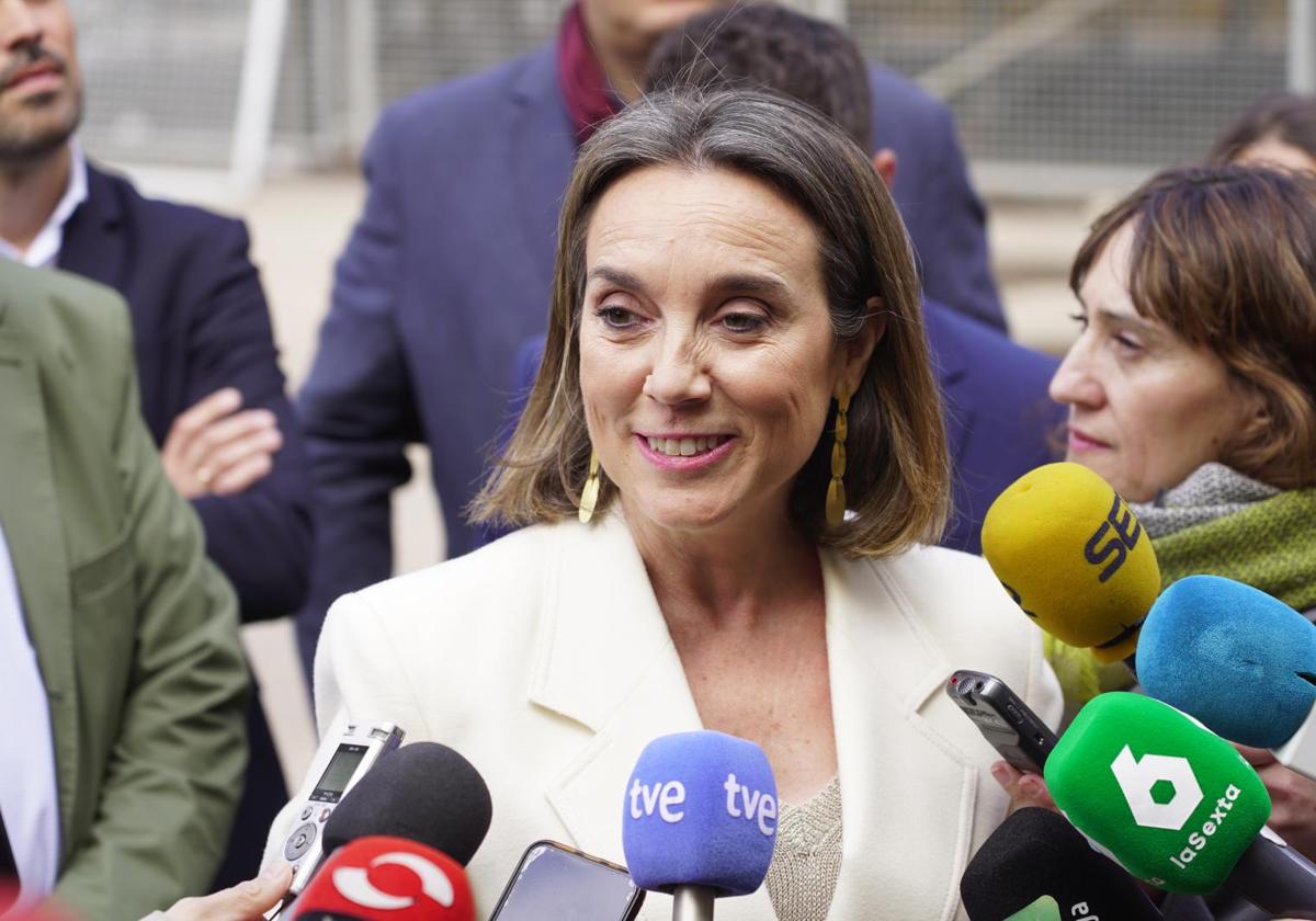 Cuca Gamarra, secretaria general del PP, en la Rioja